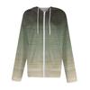 Damemote Casual Zip Up Hettetrykk Langermede sweatshirts frakk