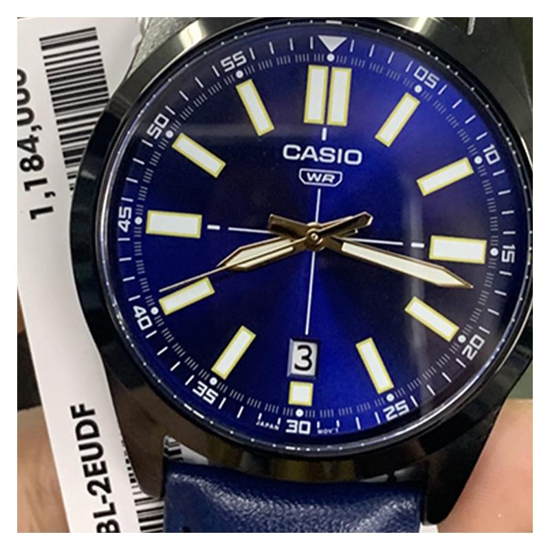 Casio CASIOSTANDARD Series Men's Pointer Display Watch Series Simple Classic Date Display General Timing Status Waterproof Quartz MTP-VD02BL-2E