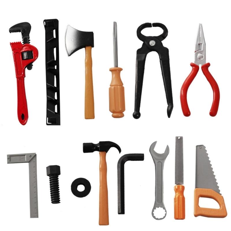 7/13Pcs Children Construction Tool Kits Realistic Plastic Workshop Toolbox Toy Early Learning Educational Play Set Toy