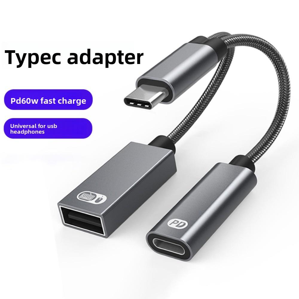 Converter 2 in 1 Type-C To USB OTG Adapter  Computer/Phone/Tablet