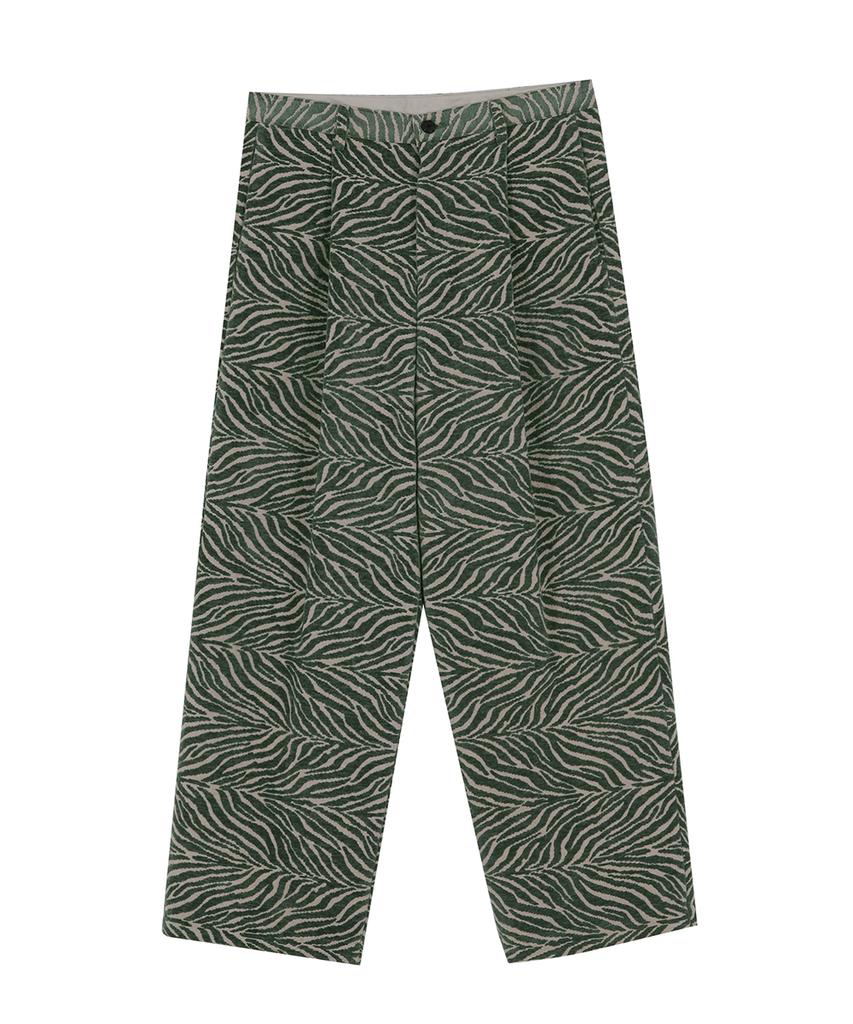 Ssoji Zebra Pattern Set-Up Pants_Khaki
