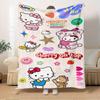 1pc Hello Kitty Flannel Blanket for Home Decor, Seasonal Universal Comfortable, Machine Washable, Suitable for All Ages, Suitable for All Fa