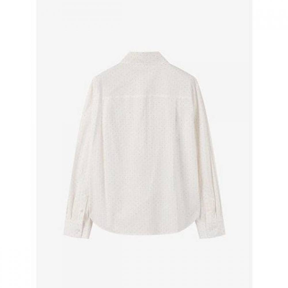 Cc Collect Dot Pattern Tie Shirt Blouse  C261msc001 