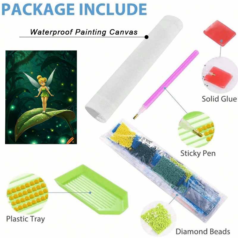 Disney Diamond Painting Full Diamond 5D Tinkerbell Diamond Art Home Decoration Creative Handicrafts