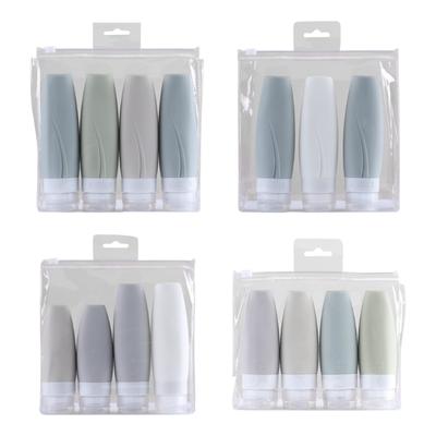 Silicone Travel Bottles Leak Proof Squeezable Refillable Travel Accessories Portable Toiletries Containers Travel Size Cosmetic