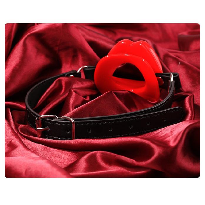 New Soft Lips Shape Mouth Gag Bdsm Open Breathable Leather Play Ball Flirting Mouth Toy Open Mouth Gag Cosplay Bondage Sex