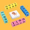 Word Spelling Game CVC Phonics Flash Card Wooden Letter Building Block Toddlers Alphabet