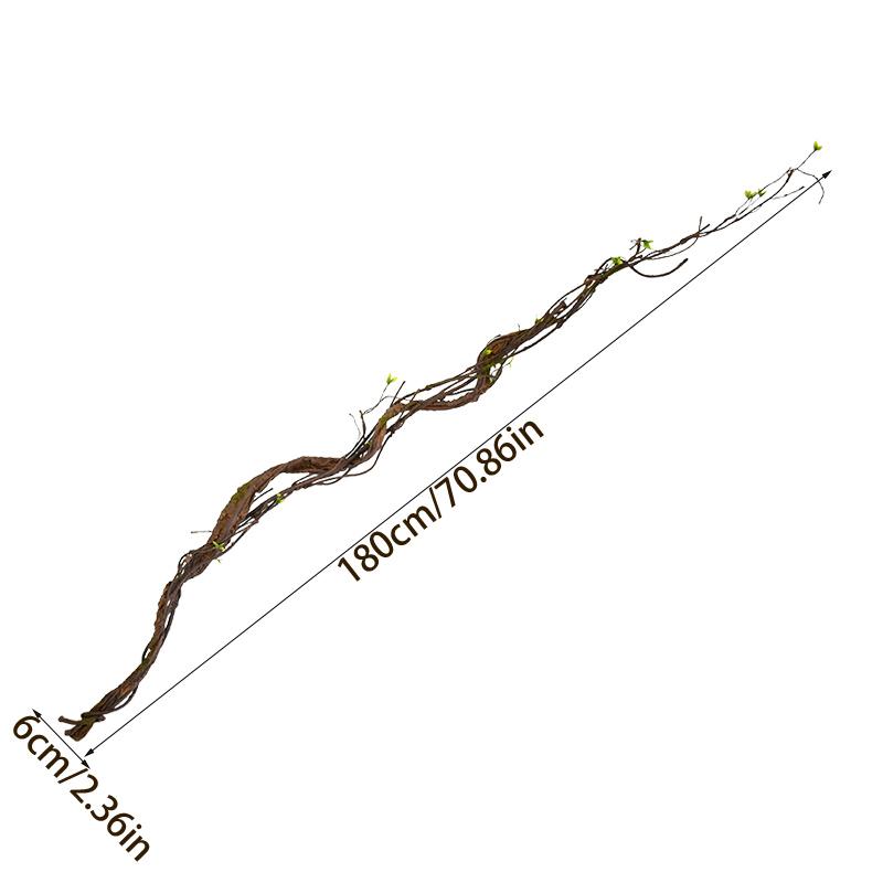 

180см Гибкая Искусственная Лоза из Ротанга с Листьями для DIY Венка Растение для Дома Сада Свадебного Настенного Украшения
