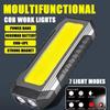 COB Work Light USB Rechargeable LED Flashlight Power Bank 18650 Portable Camping Lamp with Magnet Waterproof Lantern 4000mAh 3