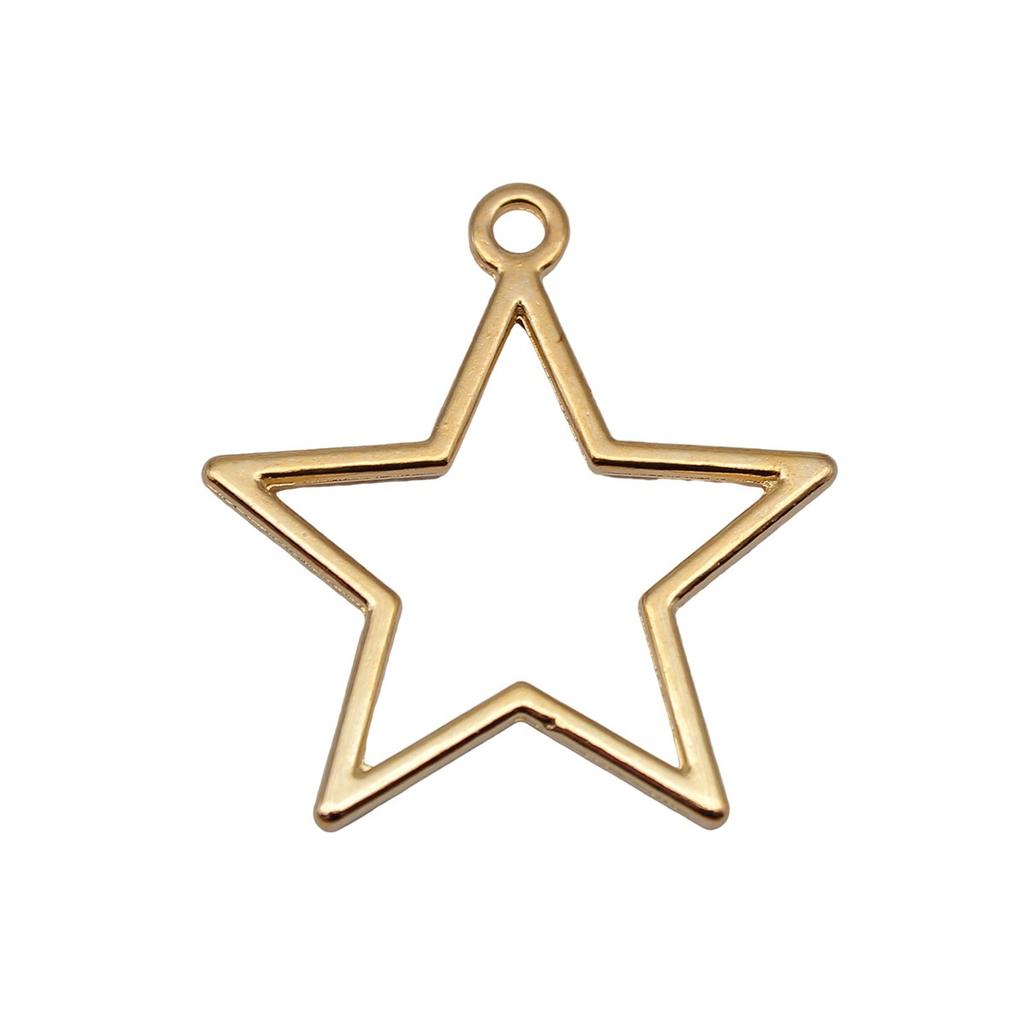 20pcs 30x27mm 5 Colors Hollow Star Charms Zinc Alloy DIY Handmade Jewelry Making Accessories