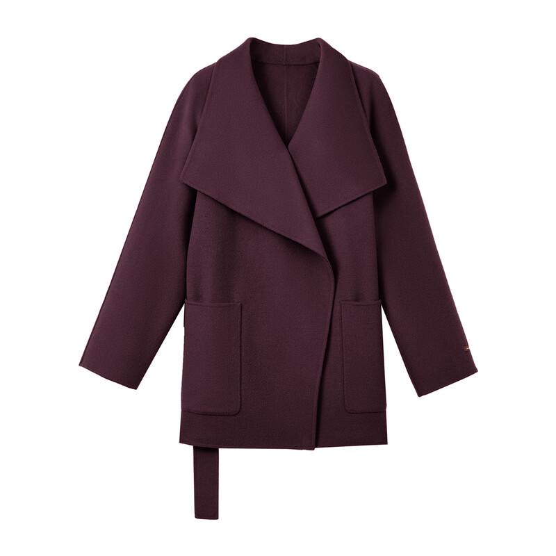 LANGZI Pure Wool Oversized Maillard Double-Faced Coat