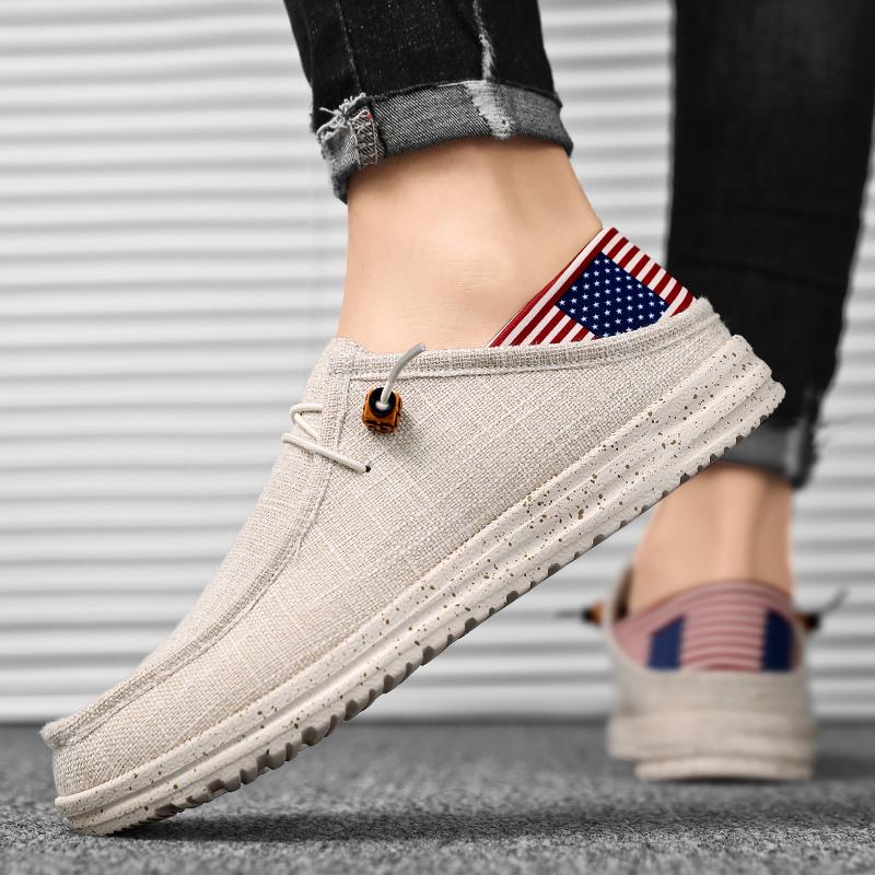 39-48 Men's Denim Cloth Air-breathable Sports Casual Shoes EVA Ultra-light Convenience Outdoor Lazy Shoes