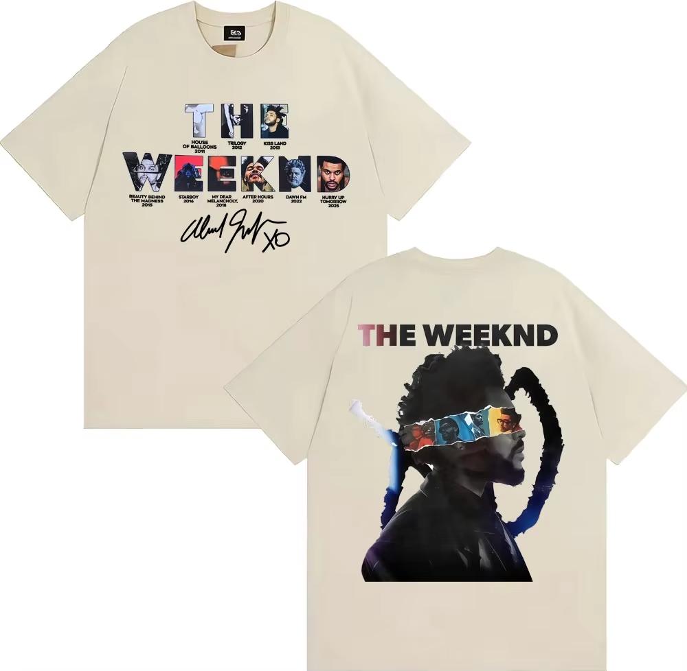 2026  The Weeknd After Hours Til Dawn European Tour 2026 Tshirts Mens Clothing Fashion Hip Hop Style T Shirt Cotton Tshirt