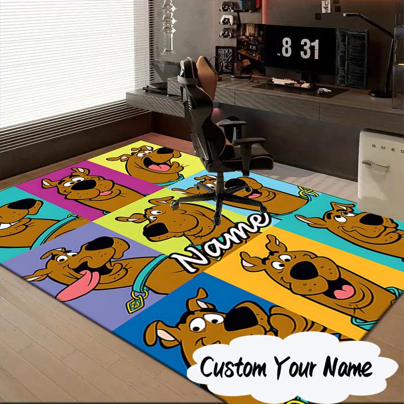 Custom Name Rug Scooby dog Carpet Game rug Area Rug Suitable for Kitchens, Homes, Offices, Living Rooms,Home Decor,Birthday Gift