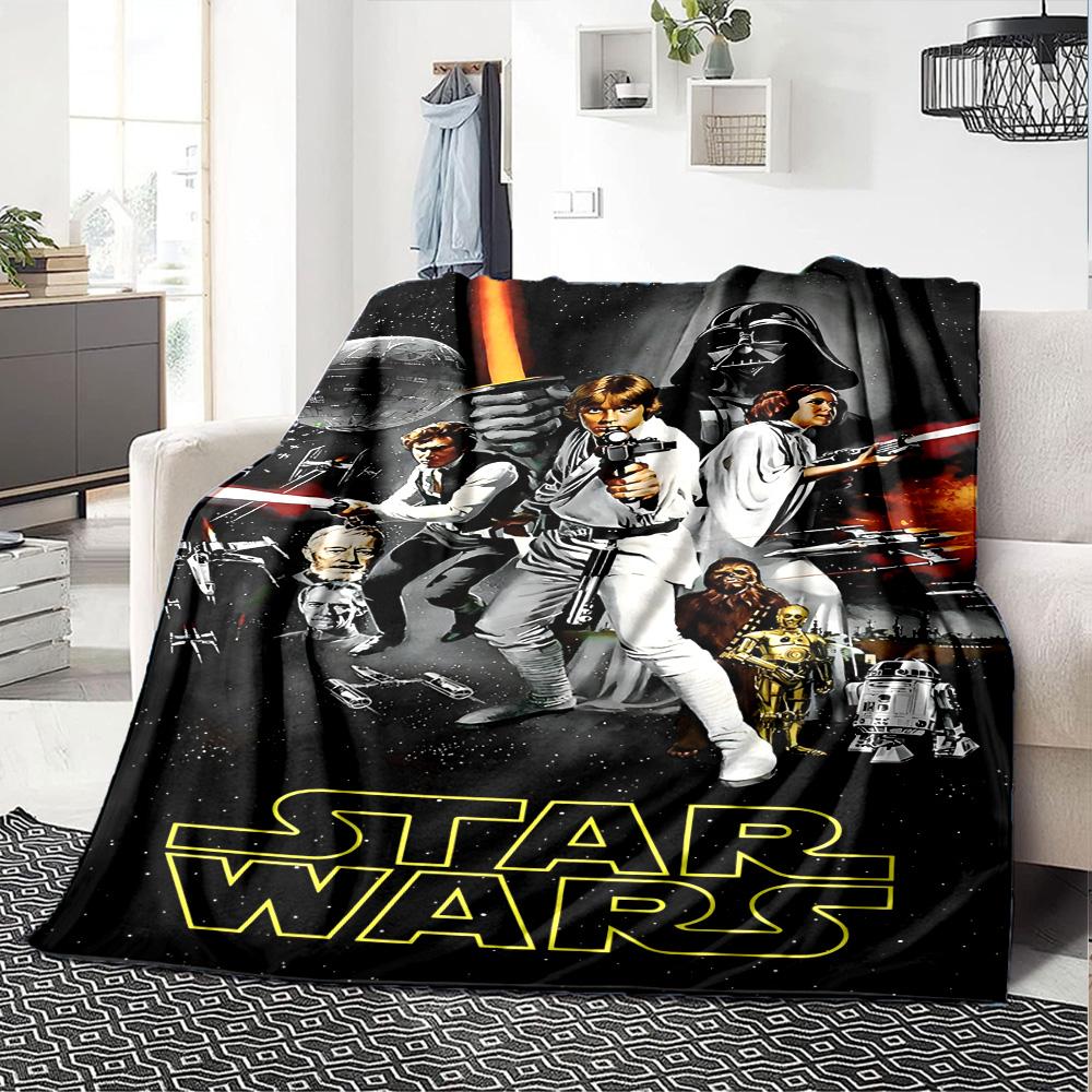 Star Wars Blanket Comfortable Great for Picnics Office Chair Seaside for All Seasons Digital Print Ideal Gift For Birthday Valentine'S Day
