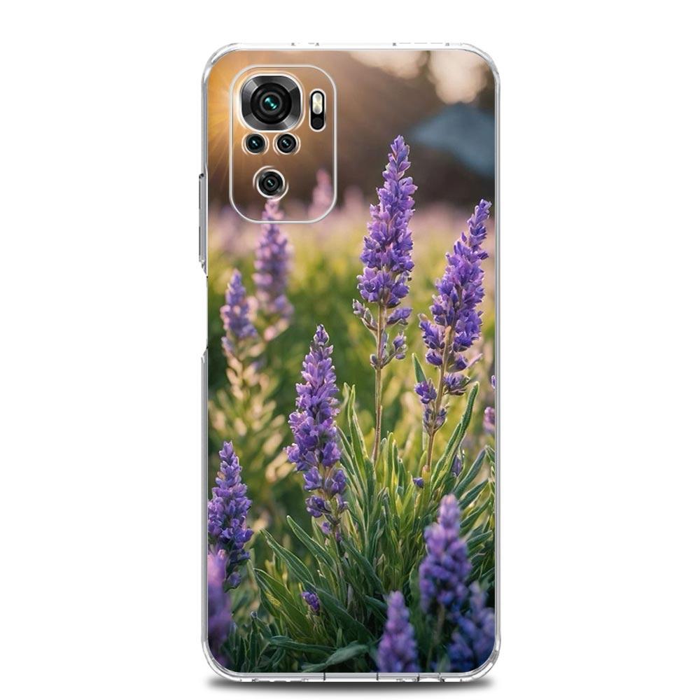 Simple lavender Purple flowers Case For Xiaomi Redmi Note 15 14 13 12 4G 10 11 Pro Plus 5G 14C 13C 12C 10C 9A Cover