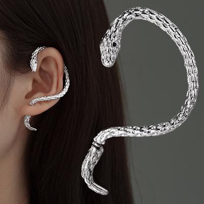 New Punk Twining Snake Shape Earrings Drop For Men and Women Vintage Cuff Earrings for Women Animal Hip Hop Gothic Style Jewelry