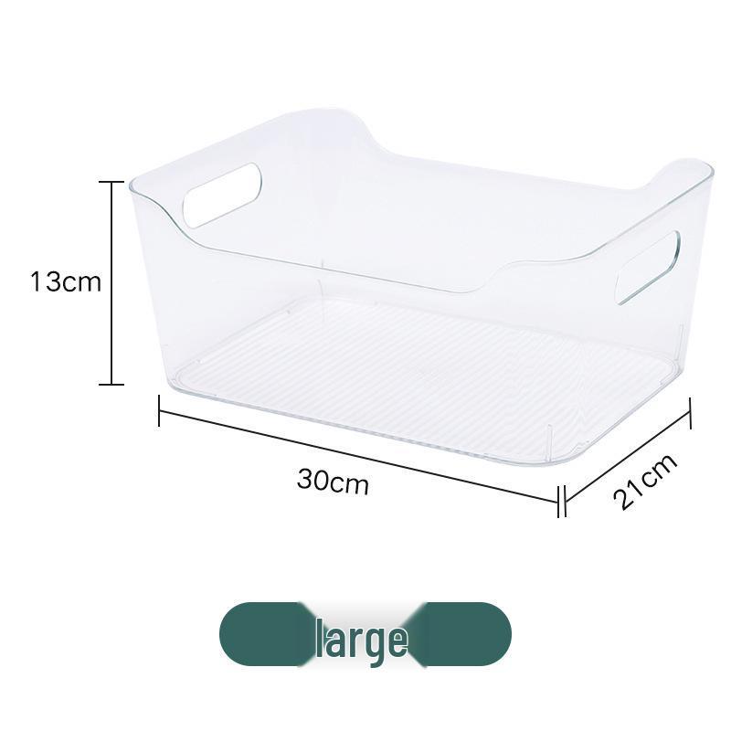 Transparent PET Storage Box for Books, Snacks, Fruits, Vegetables, and Kitchen Organization