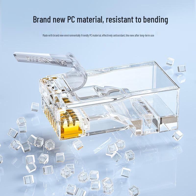 SAMZHE Cat6 Gold-Plated RJ45 Connectors (100-Pack)