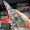 Nouveau type de pince multifonctionnelle épaissie pour électricien, coupe-fil et pliage de fil, dénudeuse de fil avec mesure par stylo électrique