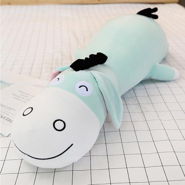 Non-Toxic New 70-90Cm Cute Cartoon Donkey Soft Stuffed Animals Toy Children Donkeys Pillow Cushion Kids Comforting Companion Birthday Gift