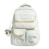 Schoolbag Cute Plaid Backpack Fifth and Sixth Grade Female Student School Bag Large Capacity Lightweight Backpack Middle School Campus Backpack