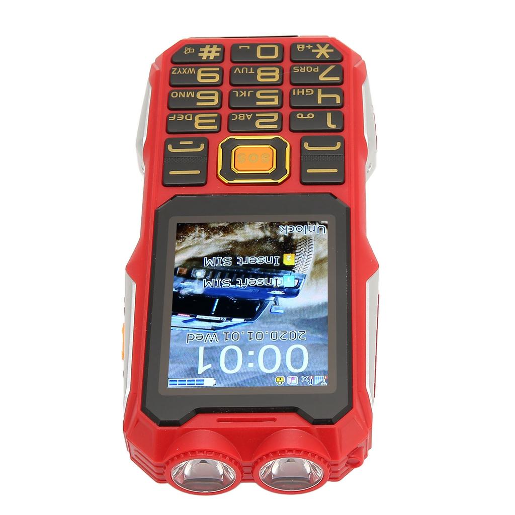 2G Unlocked Phone Multifunctional Dual SIM Cell Phone Big Button 16800mAh Battery Retro Phone for Seniors