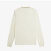 Fred Perry Long Sleeve Twin Tip T shirT Ecru Honeycomb Marmalade Afpm2439602 X01