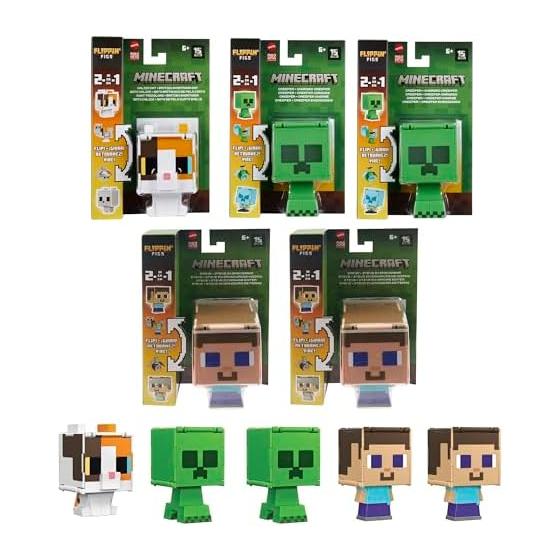 Mattel Minecraft (MINECRAFT) Super Expanded Figures A Assortment [Sold in Box of 5 Figures] [6 Years Old and Up] 986A-HTL43