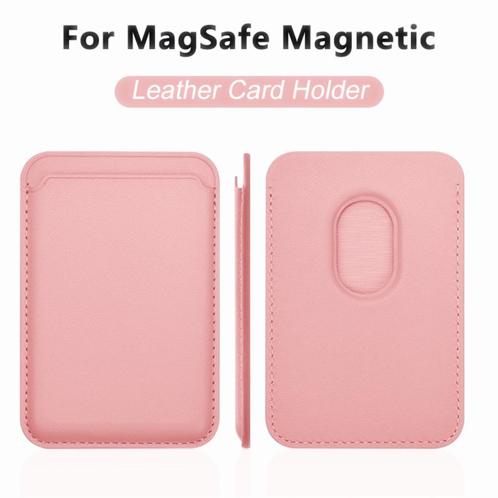 Universelle Kartenhalter-Tasche Für Alle Smartphones Für Magsafe Kabelloses Laden Magnetisches Telefon Leder-Geldbörse Kartenclip Zubehör