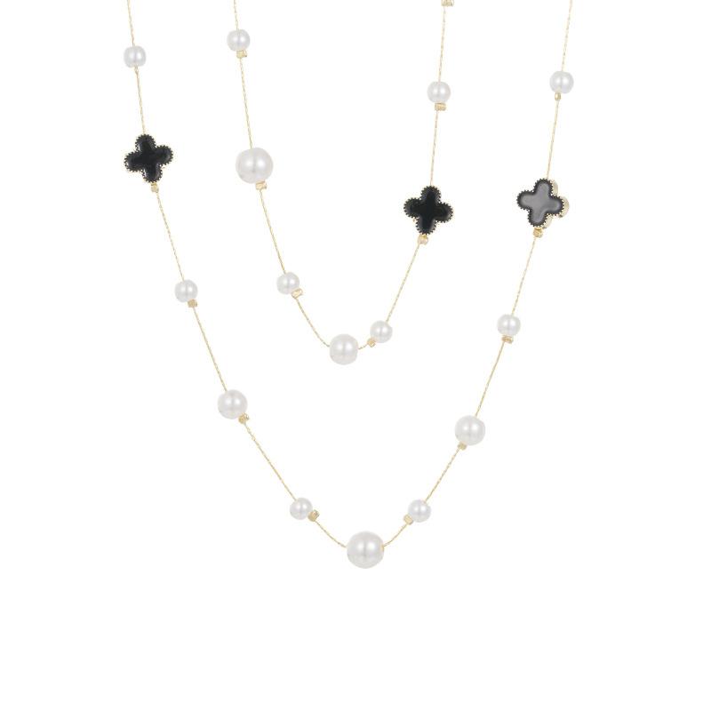 Fashion Multi-layer Sweater Chain Versatile High-grade Sense of Temperament Necklace Clothes Accessories Pendant Waist Chain