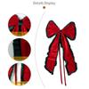 Ruffle Christmas Tree Topper Bow Long Streamers Tree Bow with Long Tails  New Year Decor