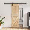 VidaXL Sliding Door and Hardware Kit 70x210 Cm Solid Pine, Interior Door, Interior Barn Door 3202998