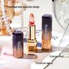 Petal Flower Transparent Jelly Lipstick: Color-Changing, Gold Foil, Non-Stick, Moisturizing, Long-Lasting.