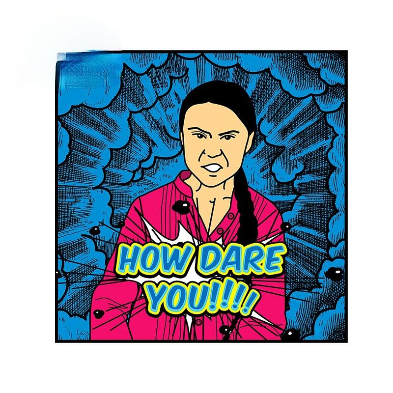 J124# Nálepka na auto How Dare You! Greta Thunberg Car Styling Vinyl Window Obtisky na nárazník Vodotěsné autodoplňky
