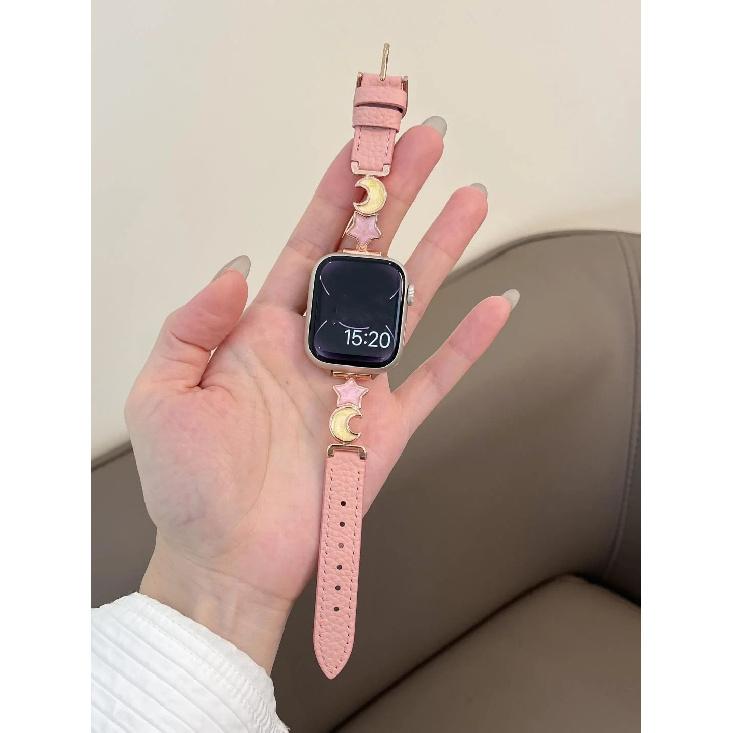 

Высококачественная кожаная петля Для ремешка Apple Watch женский 10/9/8/7/6/5/4/3/2/1 SE 38мм 40мм 41мм 42мм 44мм 45мм 46мм 49мм Ремешок 38mm40mm41mm 42mmS10 розовый