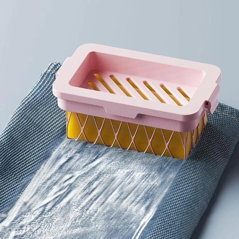 High-elasticity Mesh Soap Foaming Box Multi-functional Laundry Soap Box Without Hand Rubbing Anti-slip Draining Soap Storage Box