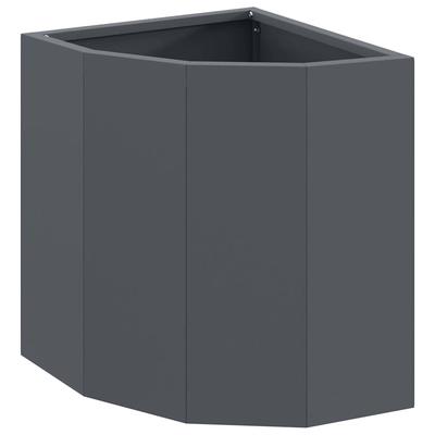 Corner Planter Anthracite 30 X 30 X 35 Cm Steel