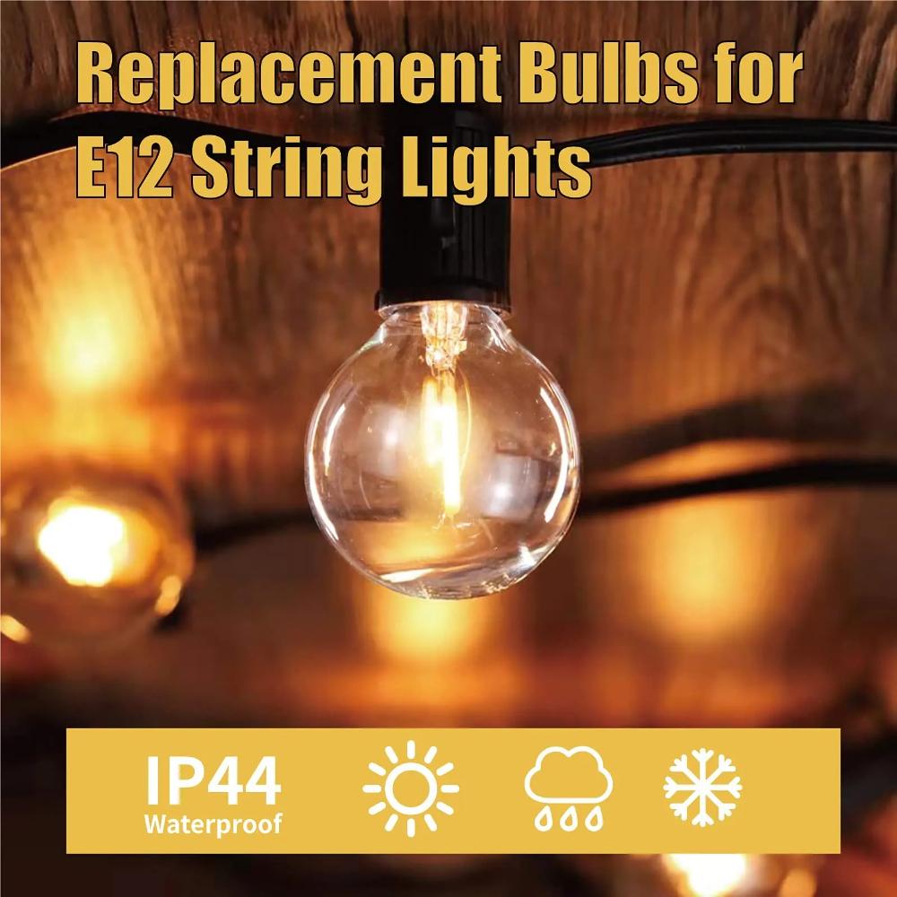 15M Solar String Lights Outdoor Patio Lights USB Recharger 8 Light Modes Shatterproof Bulbs Weatherproof Hanging Christmas Light