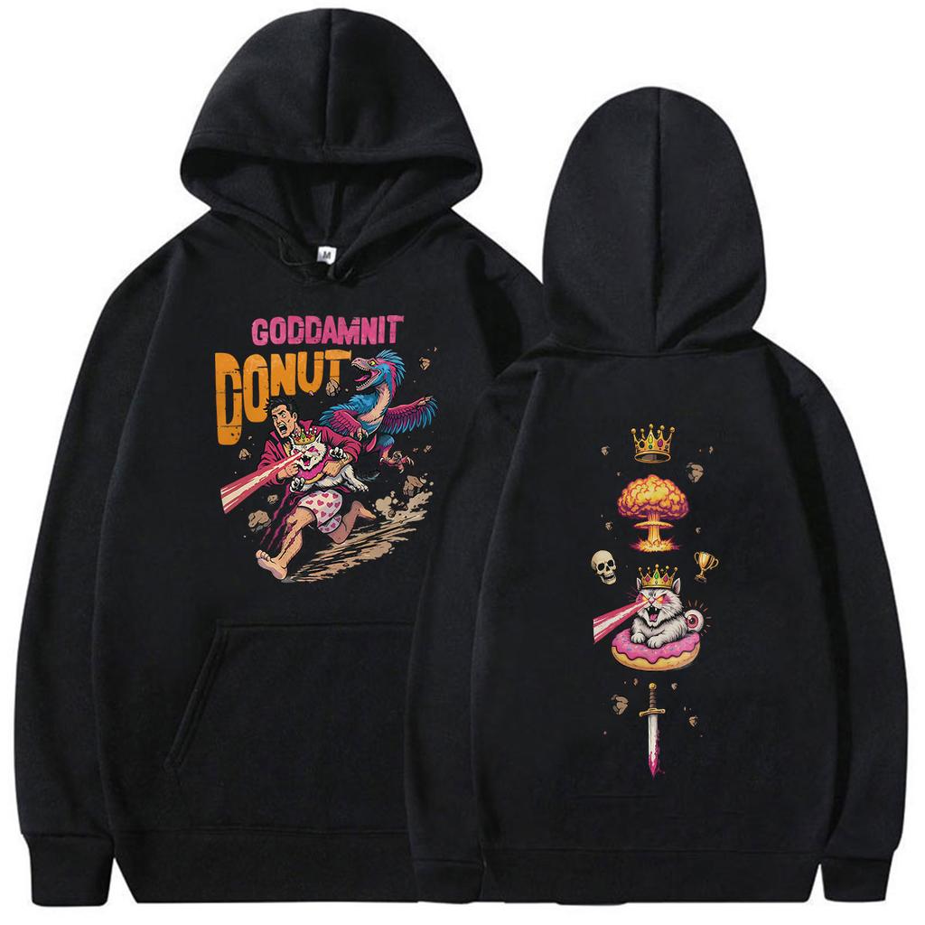 2026 Spiel Dungeon Crawler Carl Prinzessin Donut Hoodie Herren Damen Lässiger Langarm Oversized Pullover Vintage Pullover Hoodies