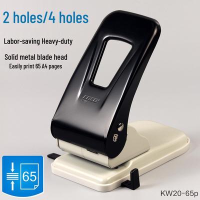 Kede You Heavy-Duty Double Hole Punch - 65 Sheet Capacity, A4 Four-Hole, 40 Sheet Binder Cutter Head