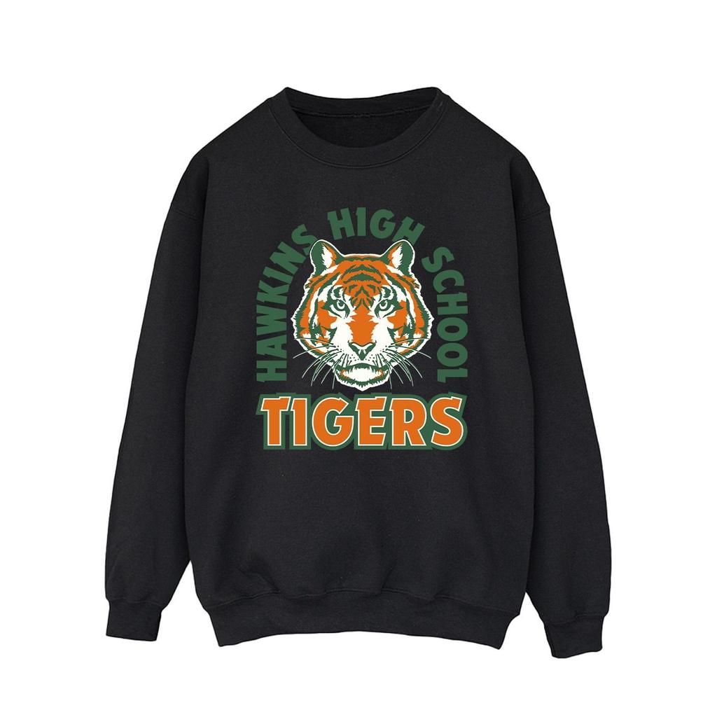 Netflix Mens Stranger Things Hawkins Arch Tiger Sweatshirt