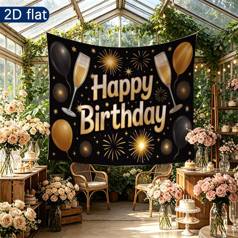 Party Backdrop Happy Birthday Birthday Photo Booth Background Front Door Decor