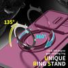 Magnetic Metal Ring Stand Armor Case For Xiaomi Poco X6 Pro Redmi K70E Slide Push Window Lens Protection TPU Plastic Phone Cover