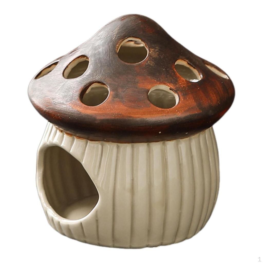 Mushroom Holder Ceramic Burner Desk Furnishings Sage Stand Smudge Bowl Farmhouse Meditation Yoga