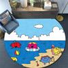 Mr. Men and Little Miss2,Round Area Rug,Carpet Rug for Living Room Bedroom Sofa Playroom Decor,Non-slip Floor Mat
