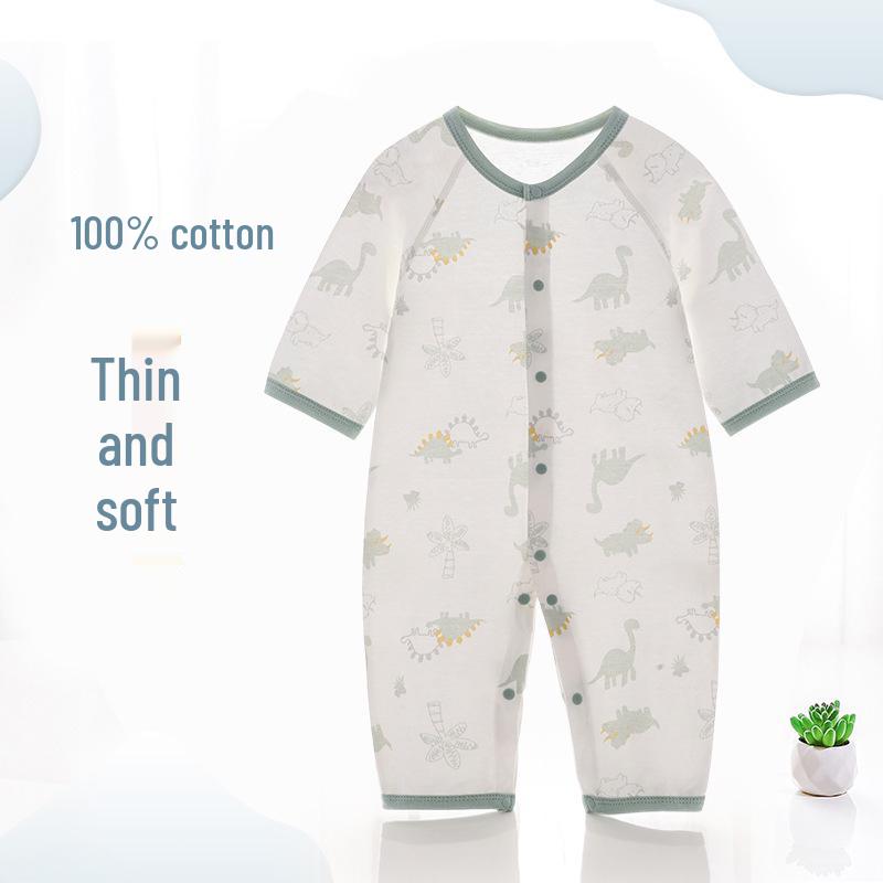 Newborn Pure Cotton Long Sleeve Onesie: Spring-Summer Air Conditioning Suit & Pajamas