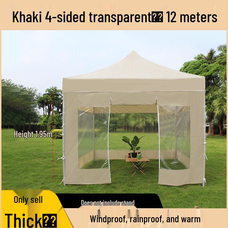Transparent Tent Side Panel: Windproof & Waterproof Outdoor Canopy Enclosure with Thick Fabric and Durable Edging