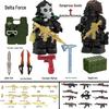 Delta Warden Weilong Red Wolf Building Block Figure Model Toy