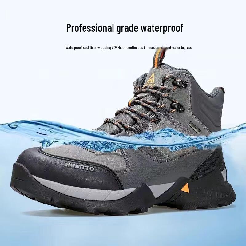 HUMTTO Men's High-Top Waterproof Hiking Boots